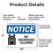 Signmission No Backpacks Allowed, 10 in W x Rectangle, Plastic OS-2PACK-NS-P-710-L-14386 - alternate 3